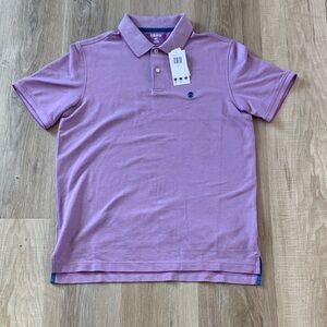 NWT Izod Men's Lavender Polo Shirt with Contrast Trim